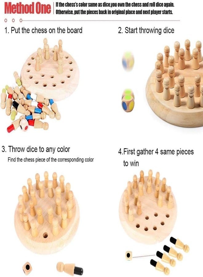 vintak Wooden Memory Chess Game for Kids | Fun Indoor Board Game for 5-10 Years | Mind Logic Memory Match Stick Game | Brain Booster Toy for Boys & Girls | Kids Board Games 7+ Years (Memory Chess) - Image 4
